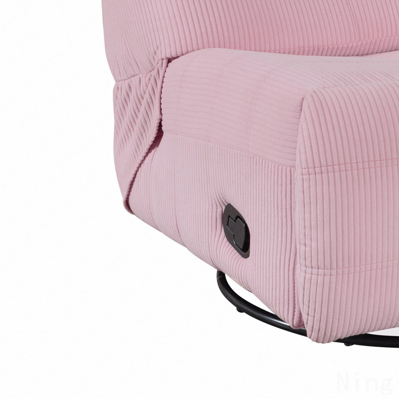 Fauteuil inclinable et pivotant en velours côtelé de 31 po Georgena