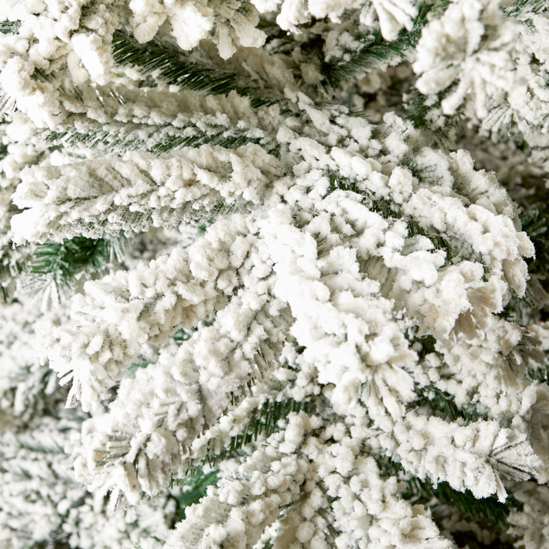 6ft Artificial Flocked Mountain Pine Christmas Tree