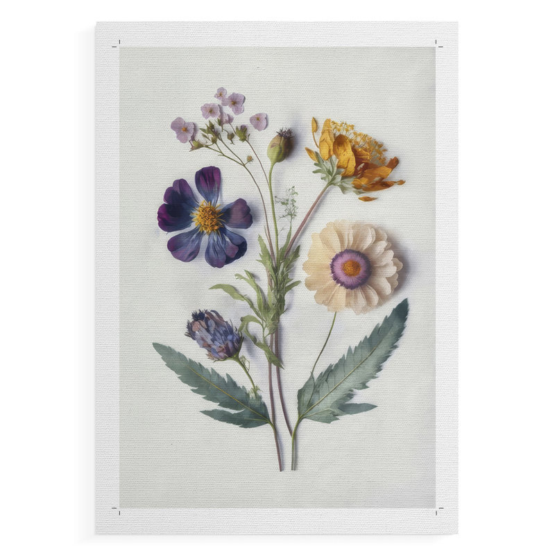 Pressed Flower Memories I - Impression sur toile seulement - NON-CADRE, H 18 po x l 12 po