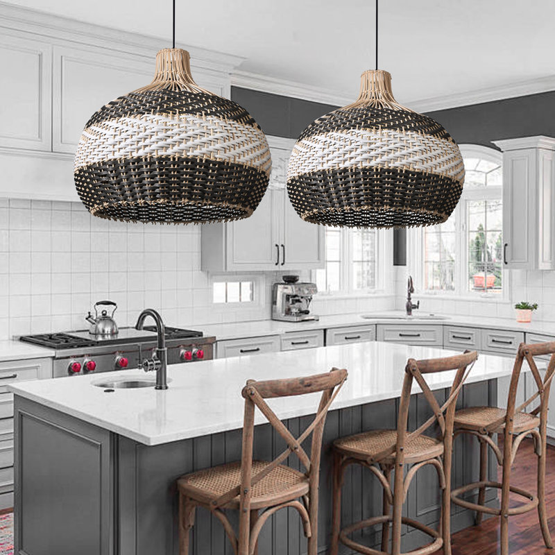 Brookings 1 - Light Natural Dome Pendant, 19.68" H x 19.68" W x 19.68" D