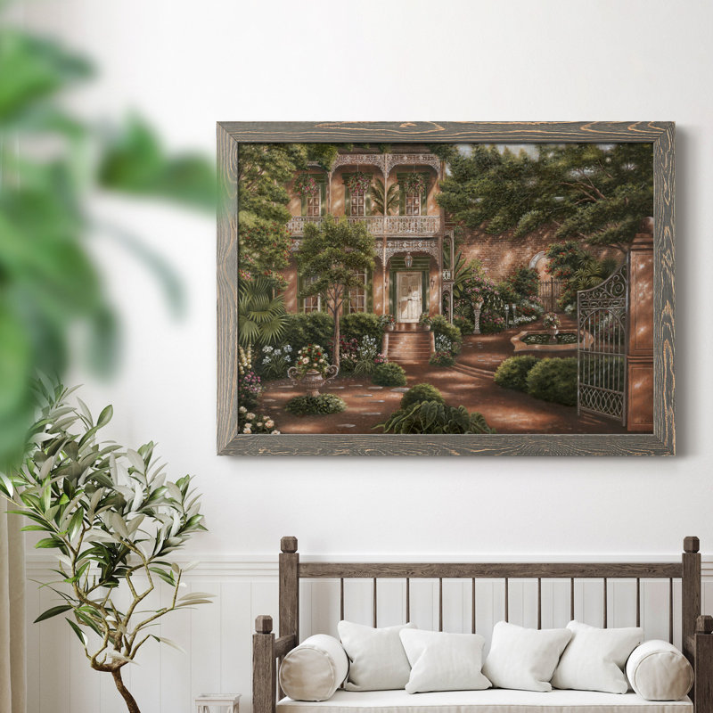 Jane's Courtyard II - cadre photo, impression sur toile, H 37,5 po x l 27,5 po x P 1,5 po, Gris