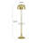 48.8'' Antique Brass Tray Table Floor Lamp