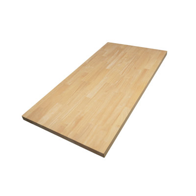 4 ft x 25 in x 1.5 in Solid Wood Butcher Block Countertop with Square Edge