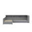 Lit plateforme simple en L en bois avec lit gigogne et tiroir-811059576