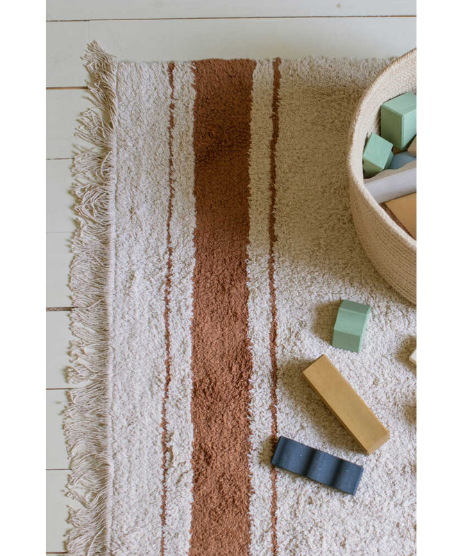 Little Chefs Area Rug in Natural/Toffee, Rectangle 3' x 4'3", Natural/Toffee