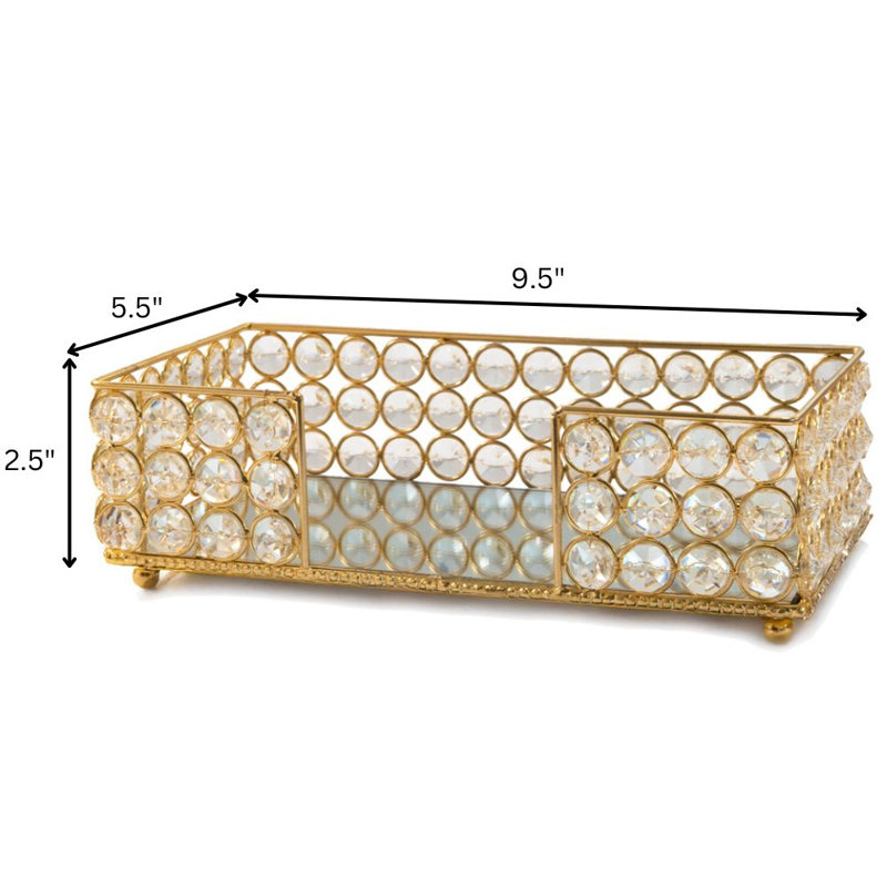 Porte-serviettes de salle de bain Servilleta, Gold, 2.75" H x 9.5" W x 5.5" D