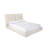 Beige Tufted Boucle Queen Bed Frame