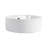 Modern Round White Ceramic Above Counter Bathroom Sink - Glossy Porcelain Vessel Basin for Bathroom Vanity