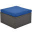 Lit de jour d'extérieur rectangulaire pour patio avec auvent rétractable, siège modulaire en osier avec coussins lavables, cour arrière, porche-452595590
