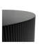 Élégante et minimaliste, table basse à rayures ondulées, table basse ronde moderne, table basse cylindrique pour salon, chambre à coucher, noir