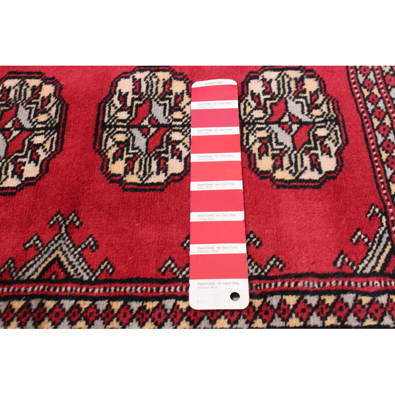 Tapis rouge foncé Finest Peshawar Bokhara 6 pi 8 po x 10 pi 4 po