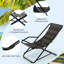 Chaise berçante de patio en osier de patio avec accoudoirs et structure en métal