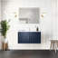 Meuble-lavabo bleu marine 36 po Avec comptoir en marbre, robinet et miroir à DEL - meuble-lavabo comptoir x P 22 po, salle de bain supérieure-130431020