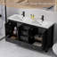 Base de meuble-lavabo à double cuve 60 po seulement, sans comptoir, assemblage requis-122912405