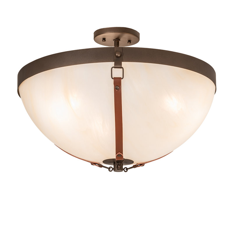 Plafonnier semi-encastré 3 lumières 22 po