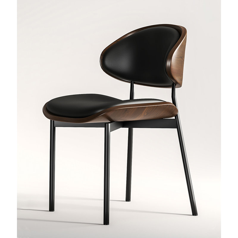 Fauteuil en cuir massif italien luxueux, Noir