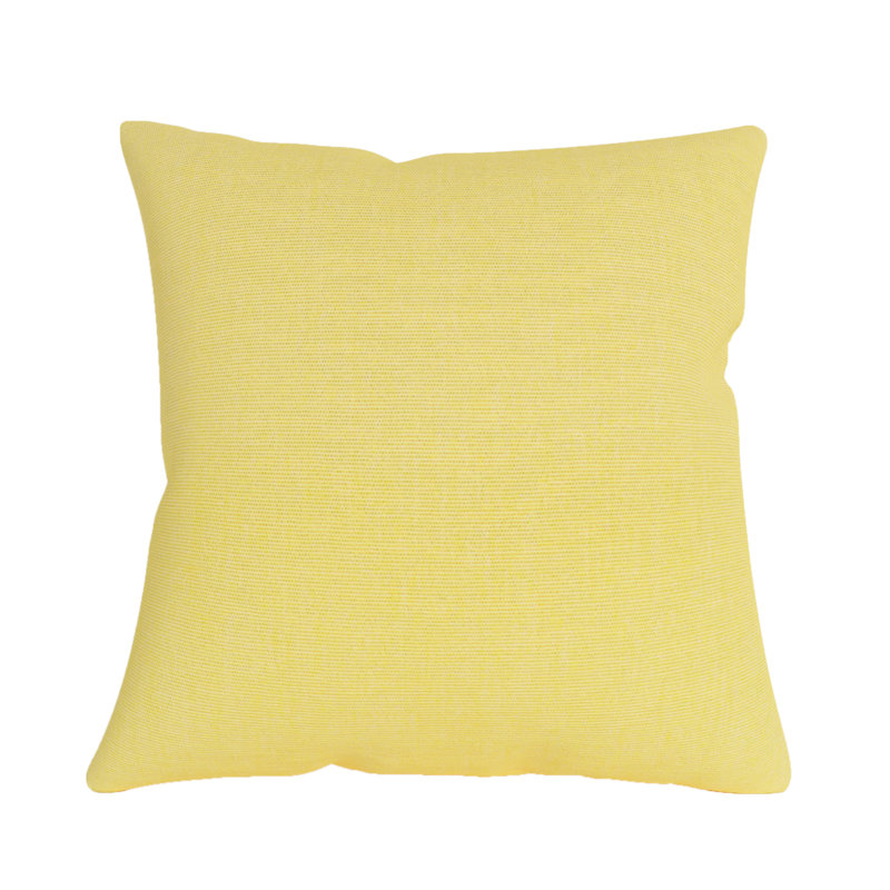 Coussin décoratif intérieur / extérieur Sunbrella®, Jaune clair de couleur unie