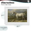 Cheval gris et canards dans un paysage, reproduction sous verre, conception de Tina LeCour-800689537-800689566