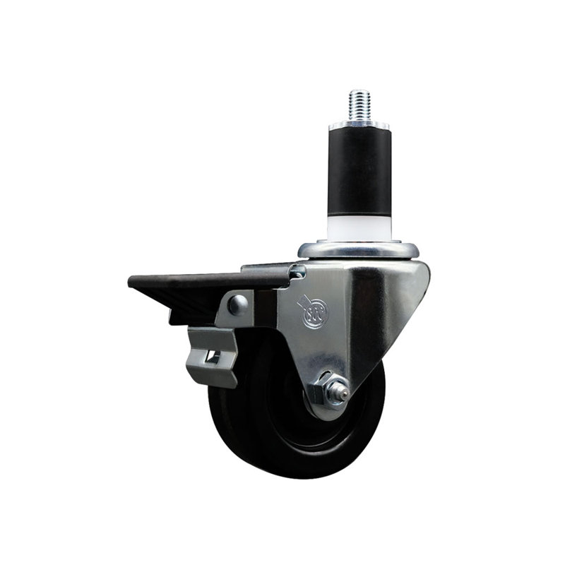 Phenolic Swivel Expanding Stem Caster with Brake SCC PLB 3" x 1-1/2"