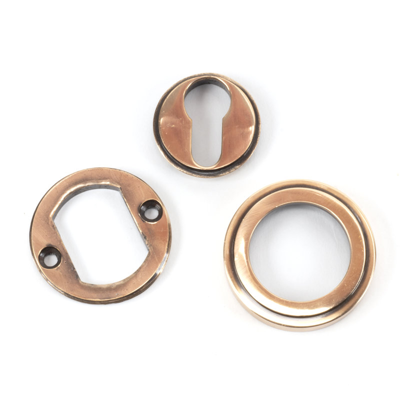 Euro Escutcheon Door Accessory, Polished Bronze