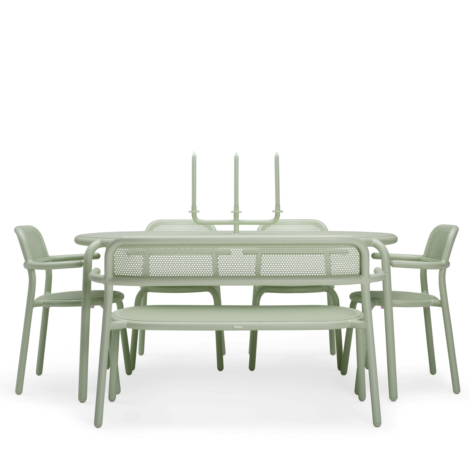 Toni 63" Patio Dining Table, Mist Green