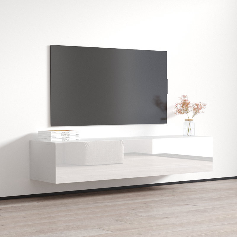 Fly Modular Floating TV Stand for TVs up to 70", White