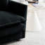 Living Room Furniture - Canapé modulaire 2 places en chenille noire respirant et pratique pour une détente élégante