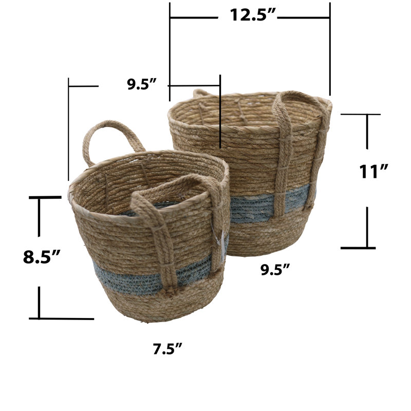 Ensemble de 2 paniers en herbe de dessous 2 pièces