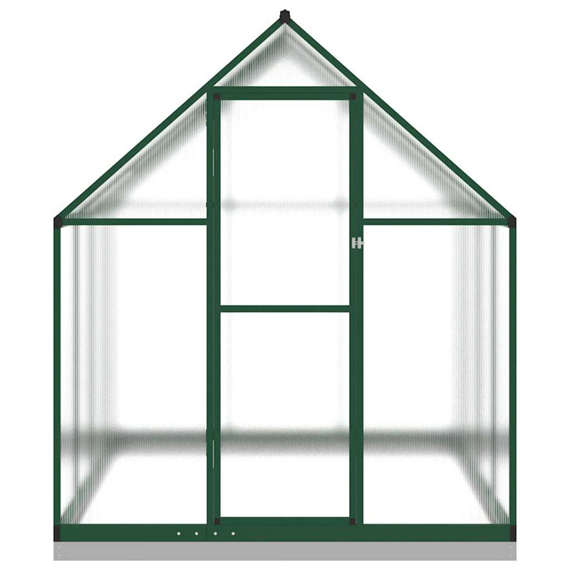 Chantele 7.5 Ft W x 5.5 Ft D Greenhouse, Green, 202cm H x 224cm W x 169cm D