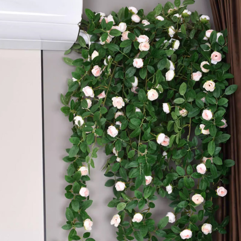 Fleurs artificielles suspendues, fleurs artificielles suspendues, vigne florale suspendue pour mariage, décoration murale