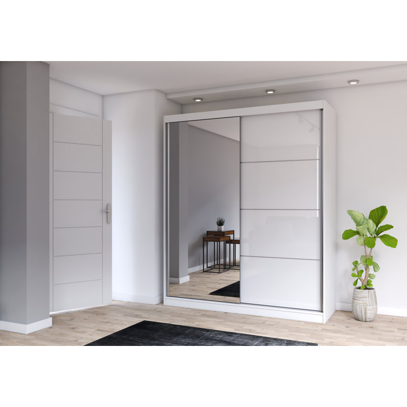 Yeghishe 2 Door Wardrobe, 218 x 183 x 61cm, White