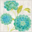 «Aqua Blooms on Wood II» par Danhui Nai, reproduction d'art sur toile encadrée-101163093
