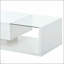 Table basse haut de gamme en bois massif avec tablette de rangement et plateau de table ouvert pour une vie minimaliste moderne