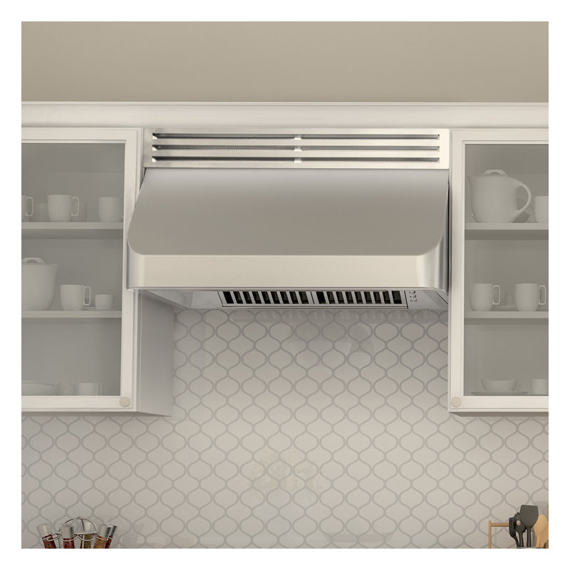 36" RK 600 CFM Ductless Under Cabinet Range Hood in Brushed 430 Stainless Steel
