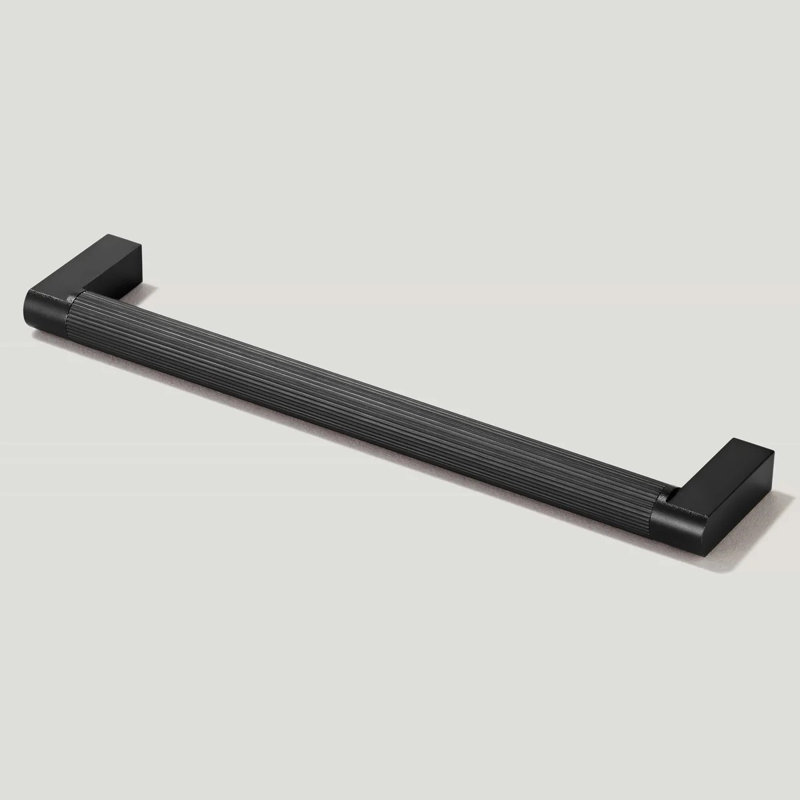Poignée rainurée en D BECker (poignée seulement), 6.3", Noir