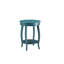 Table d'appoint bleu sarcelle avec tablette inférieure, table d'appoint classique avec rangement ouvert-1170164587