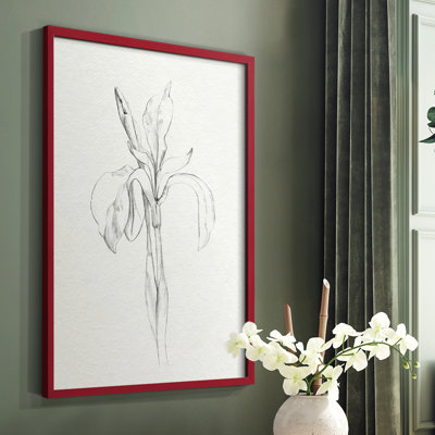 «Neutral Iris S Croquis II», reproduction encadrée - bois massif