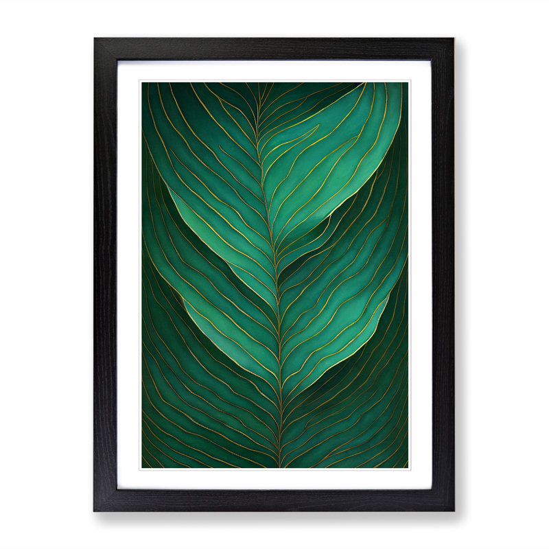 Plant Leaf Art Vol.6 - Framed Print, Black, 34cm H x 25cm W x 2cm D