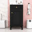 French Style Single Bathroom Vanity with Integrated Ceramic Sink, Soft-Close Door, Adjustable Shelf