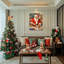 Père Noël atelier, art mural sur toile-263882648