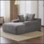 Méridienne surdimensionnée surdimensionnée Cozy Cloud, canapé-lit rembourré en velours côtelé moelleux avec 3 coussins décoratifs et accoudoirs larges pour le salon, sans assemblage requis, gris-245744775