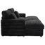 Très grand canapé-lit 83,5 po - Fourrure de lapin avec ports USB et porte-gobelets-1875287659