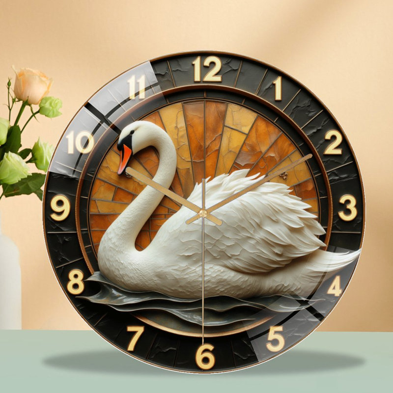 Horloge murale élégante 12 po Swan