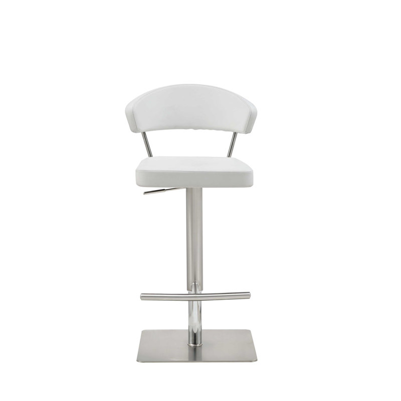 Tabouret de bar réglable en hauteur Ajwan, Blanc