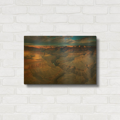 'Hiding the Colorado River' By Shawn/Corinne Severn Gold Metal Wall Art, 24" x 16"