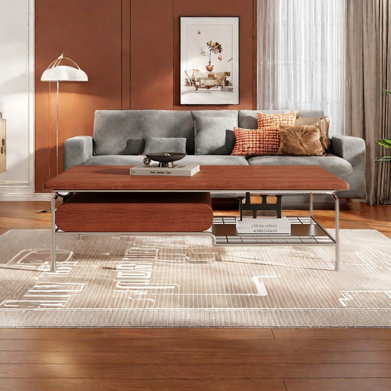 Rectangular modern minimalist coffee table