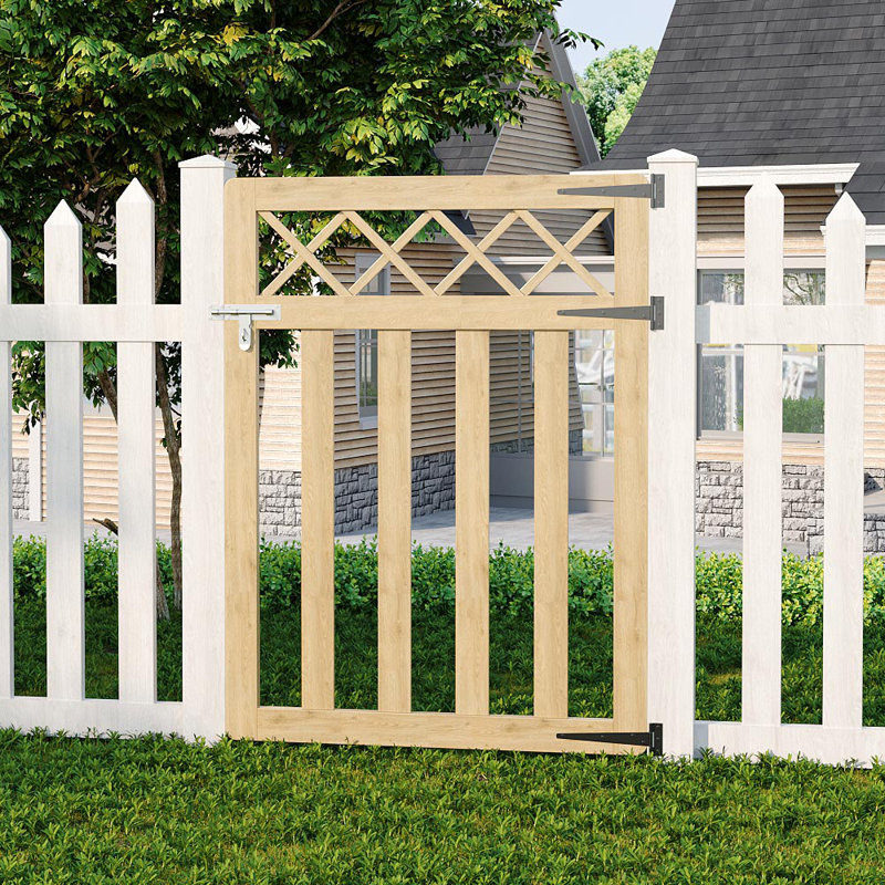 Solid Wood Gate, 120cmH x 90cmW x 3cmD, Yellow