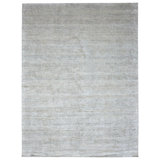Hand Knotted Geometric Area Rug in Blue/Gray