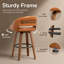 Tabourets de bar pivotants en simili cuir Lawrence