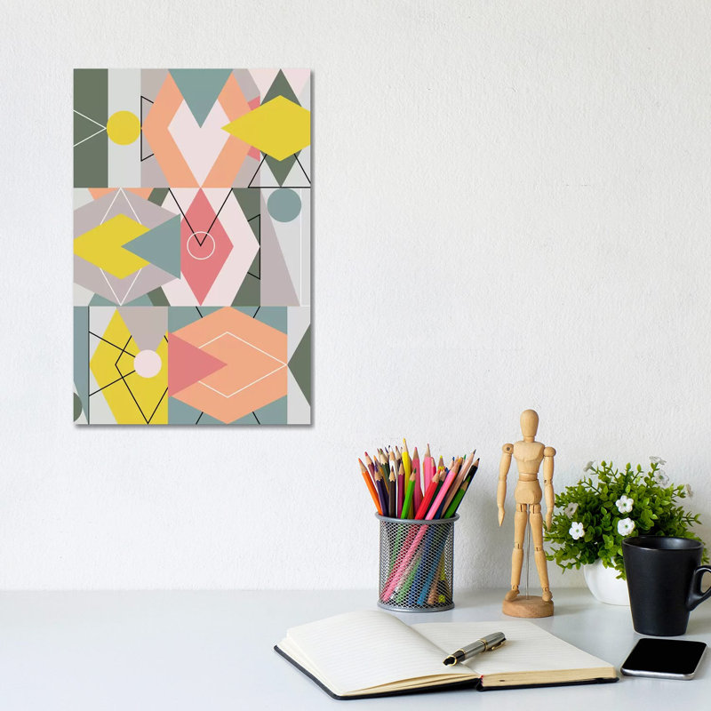 Graphic CXLV by Mareike Böhmer - Wrapped Canvas Print, 20.32 cm H x 30.48 cm W